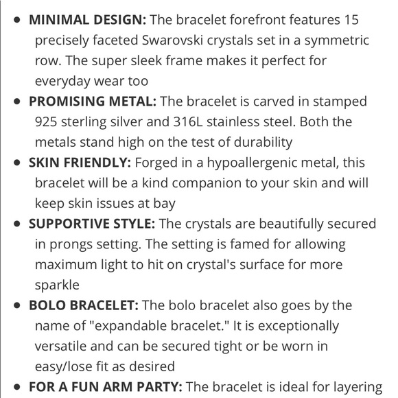 Vintage rose Swarovski bolo bracelet - Picture 6 of 8